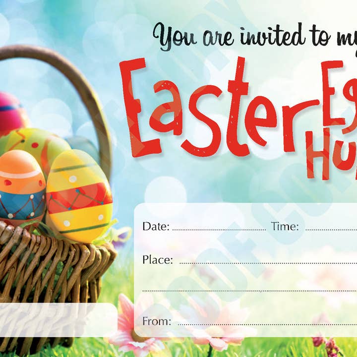 #69 East Egg Hunt Invitationer for engroshandel hos Close to the Bone Greeting Cards and Gifts