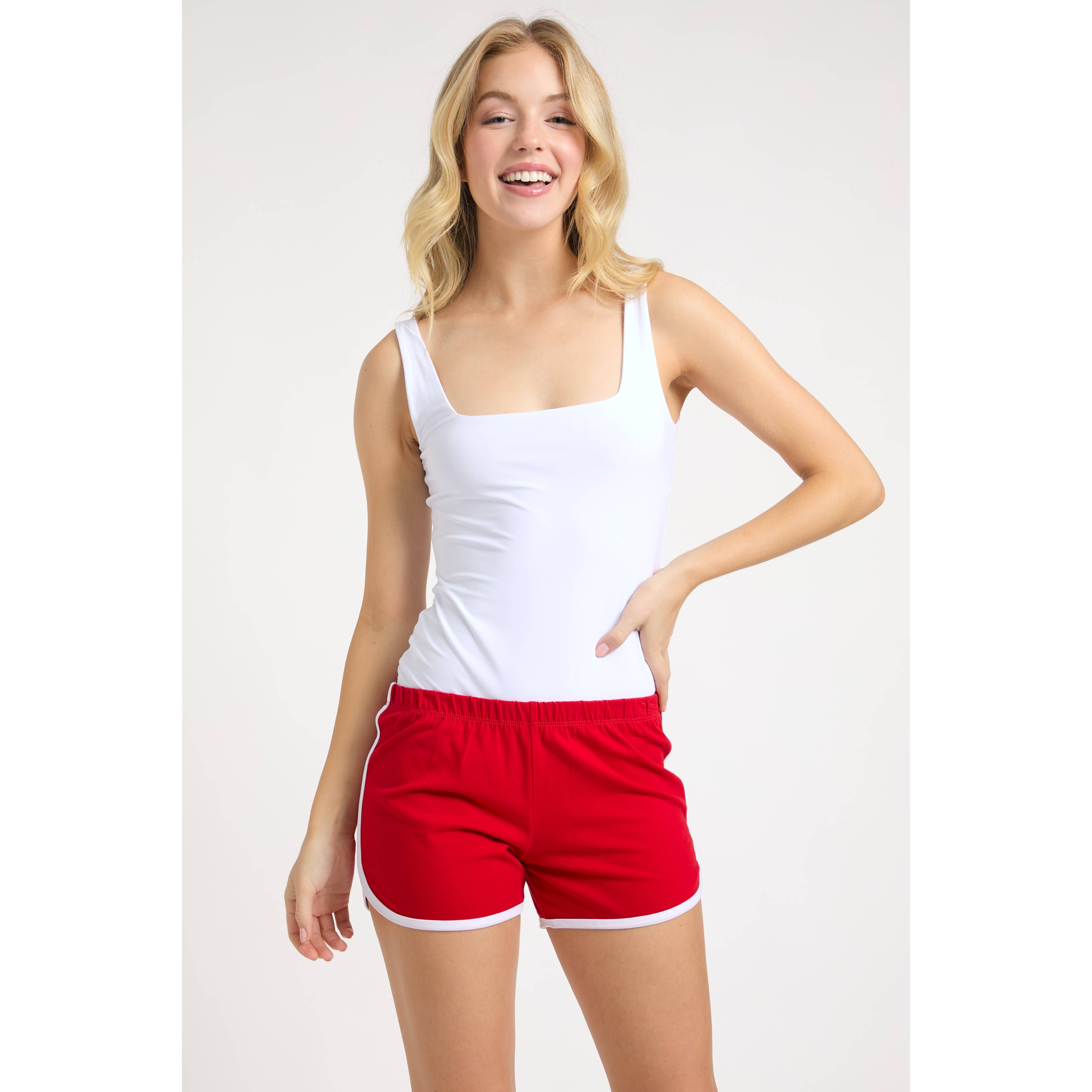 Popular 21 - Wholesale Shorts - Women's - Cotton Contrast Athletic Casual Mini Shorts 11