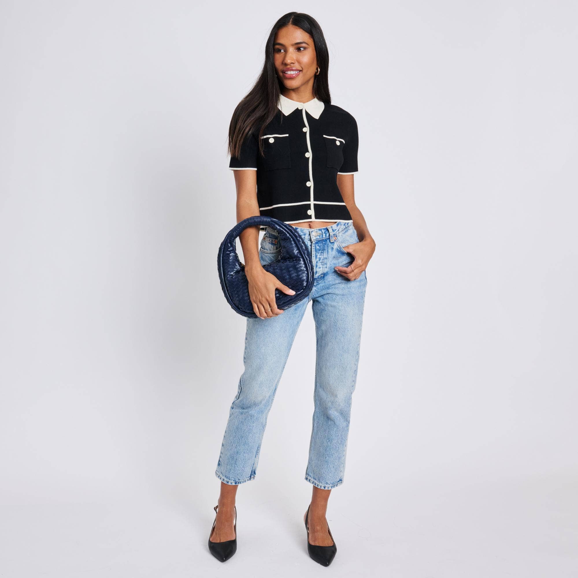 Moda Luxe - Vente Pochette – femme - Pochette tissée Cassidy en cuir vegan15