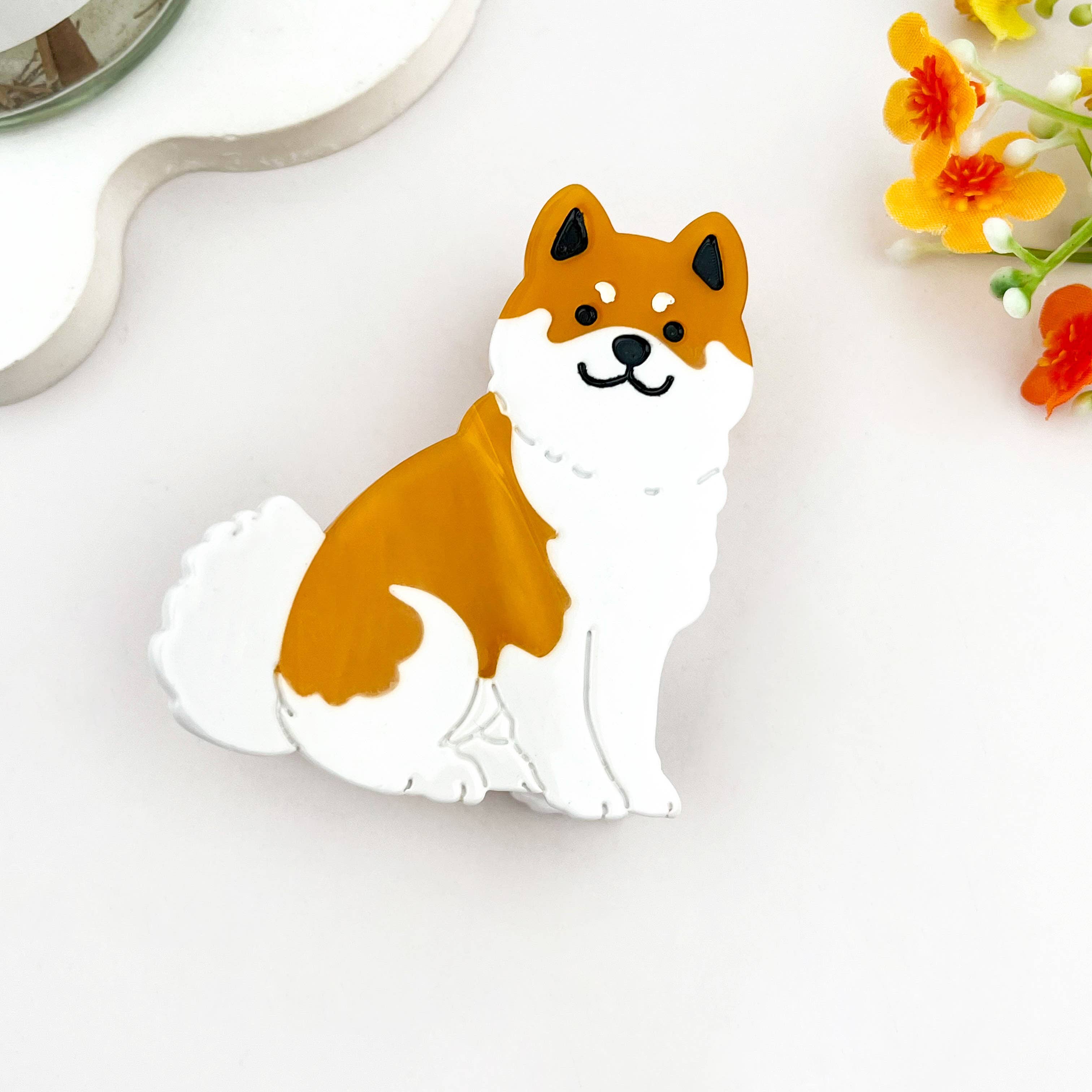 mildstyles - Vente Pince à cheveux – femme - Pince à cheveux en acétate en forme d'animal adorable chien1