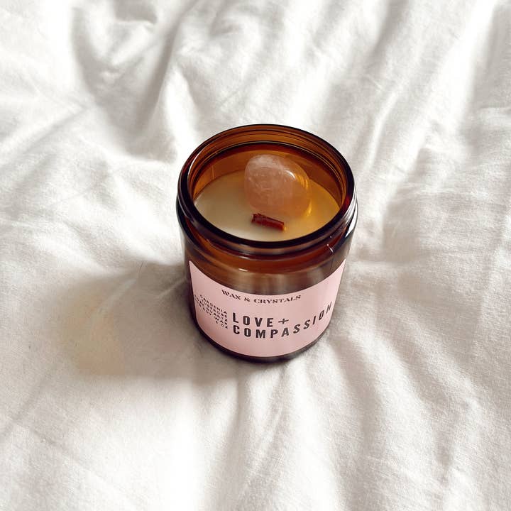 Wax and Crystals - Venta al por mayor Velas en tarros - Vela aromática de amor y compasión Gardenia Tuberose, 6.7 oz1