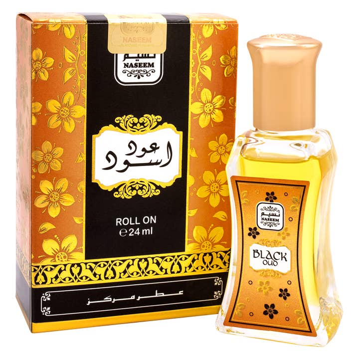 NASEEM - Wholesale Roll-On Fragrance - BLACK OUD Roll On Fresh Fruity Oud Unisex Fragrance 24 mL3