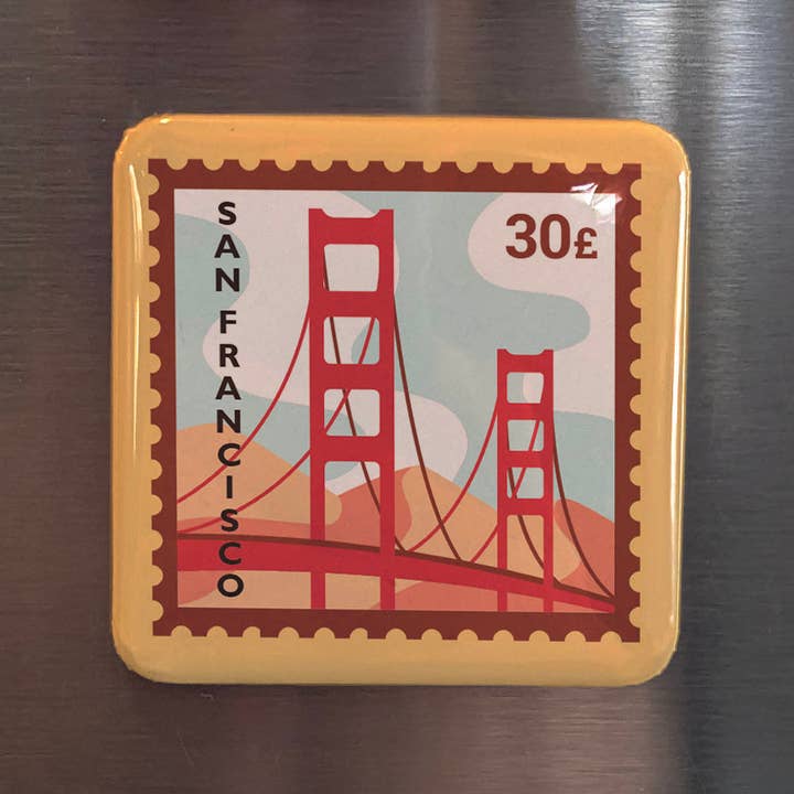 San Francisco Postage Fridge Magnet for wholesale by PhiloPerse