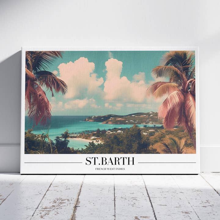 Paradise Views of St. Barth - Framed Canvas Wall Art Print for wholesale by House Prints