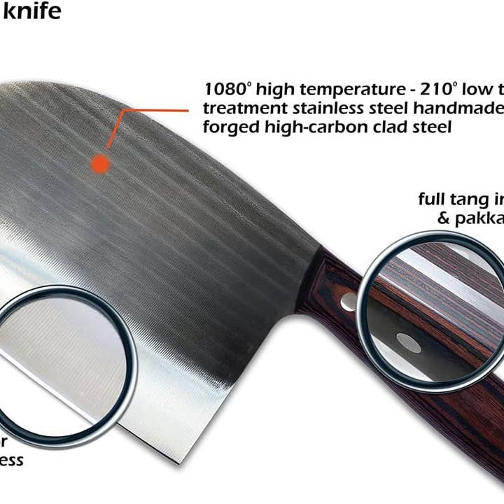 VIGOR - Wholesale Kitchen/Utility Knife - Serbian Chef Knife Full Tang Kitchen Butcher With Stone4