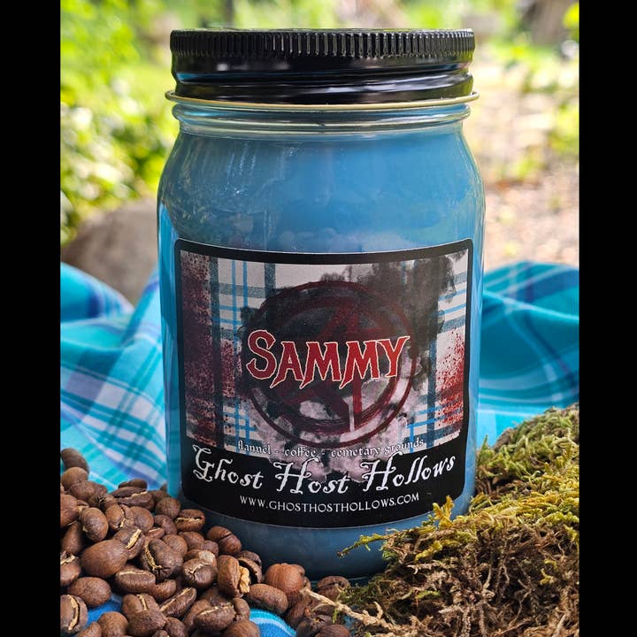 Sammy candle for wholesale by Ghost Host Hollows