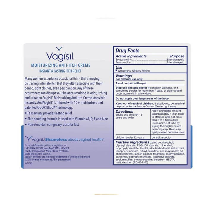 KT Supply – Engroshandel Dråber mod menstruationssmerter – Vagisil feminin creme med regelmæssig styrke mod kløe, 1 Oz.1