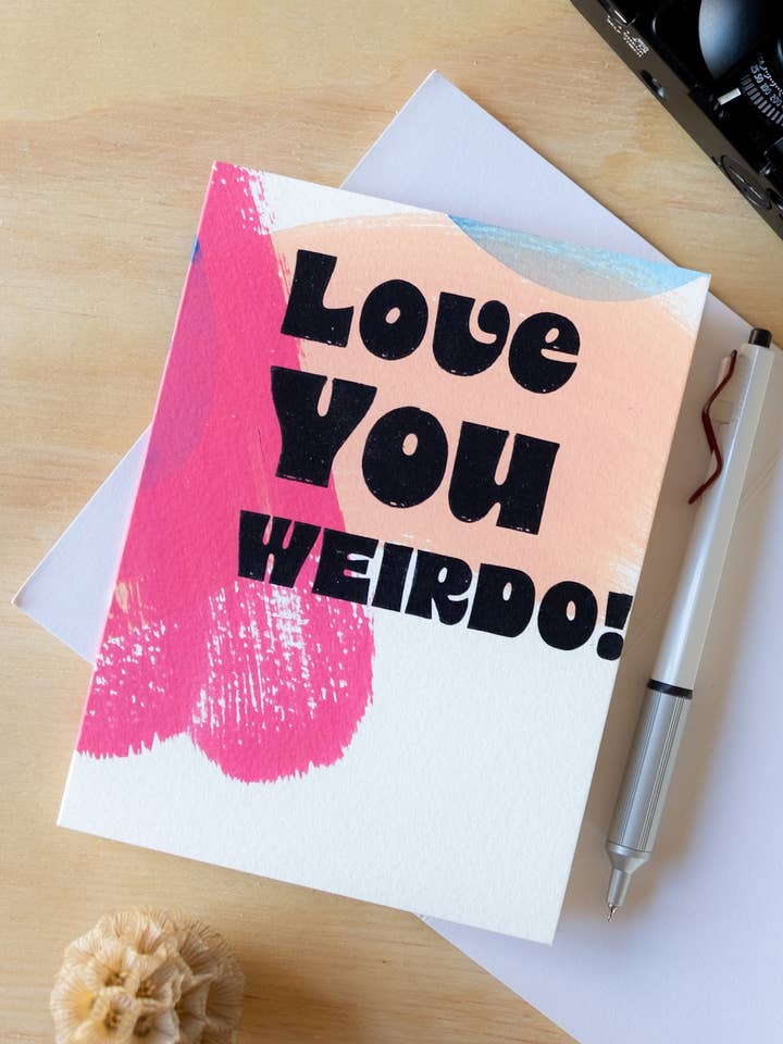 Hand painted greeting card for wholesale by Technicolor Dino