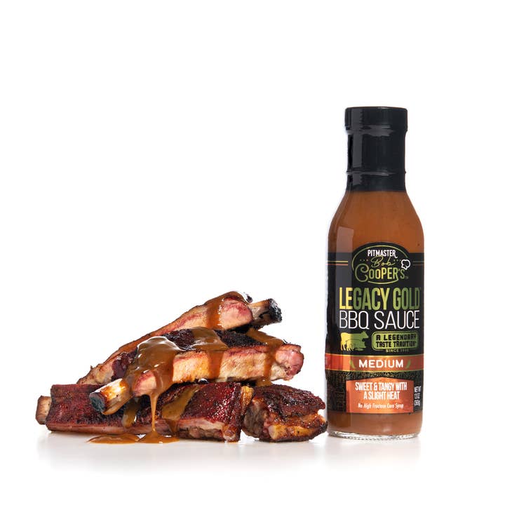 Pitmaster Bob Cooper’s Legacy Gold BBQ Sauce - Venta al por mayor Salsas barbacoa - Salsa BBQ Dorada de Legado del Maestro Parrillero Bob Cooper - Suave