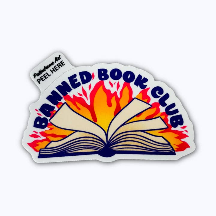 Banned Book Club Vinyl Sticker for wholesale by Palindrome Art
