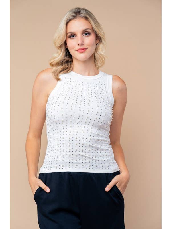 White Birch - Wholesale Knit Top - Women's - T25595 Sleeveless Solid Knit Top1