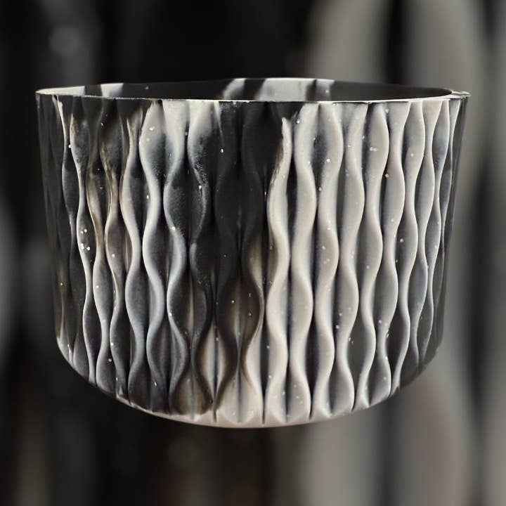 Black Silver - WAVES Silicone Tumbler Boot for wholesale by Olive Lane Accessories