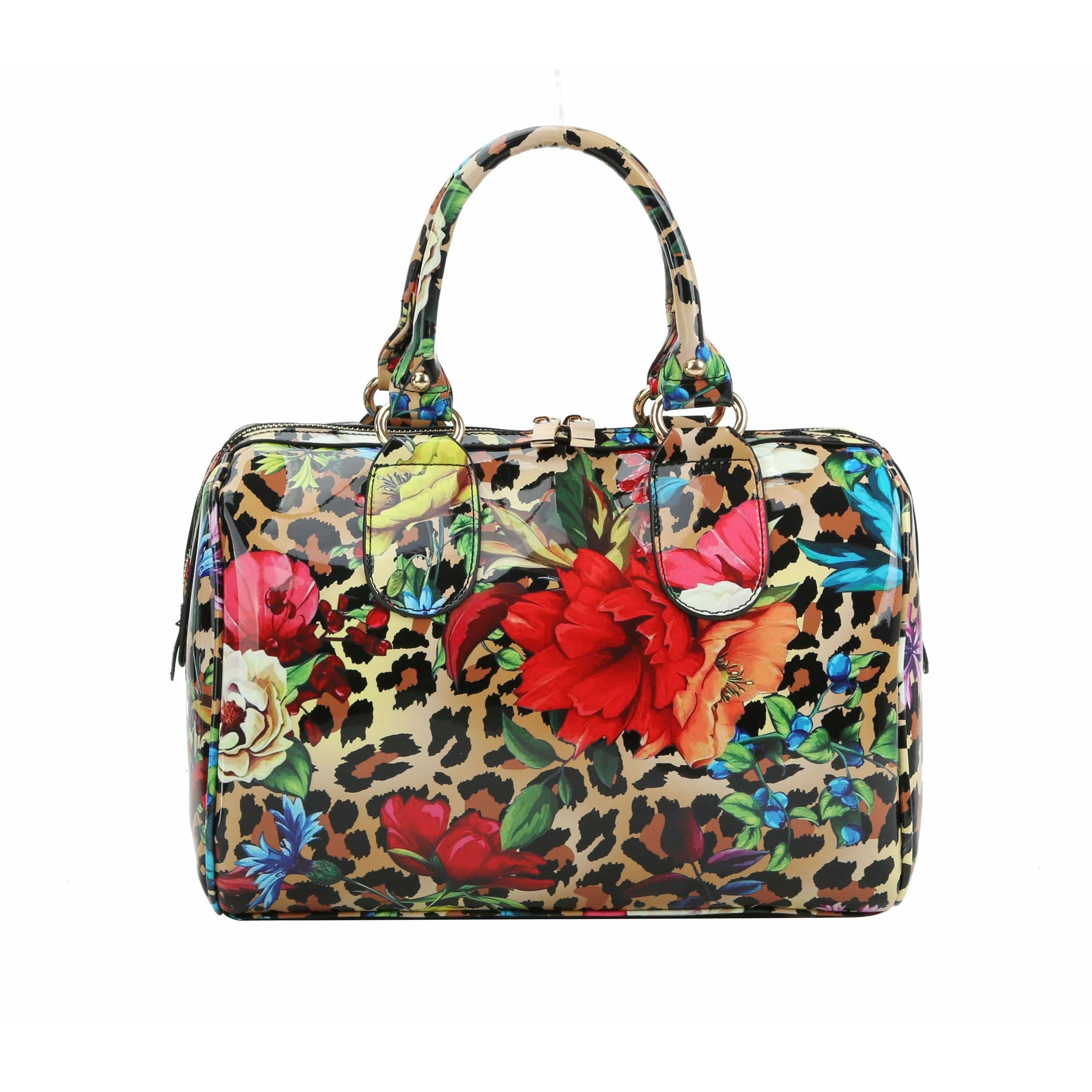 Handbag Factory Corp - Wholesale Satchel - Women's - Fashion Leopard Flower Satchel with wallet10