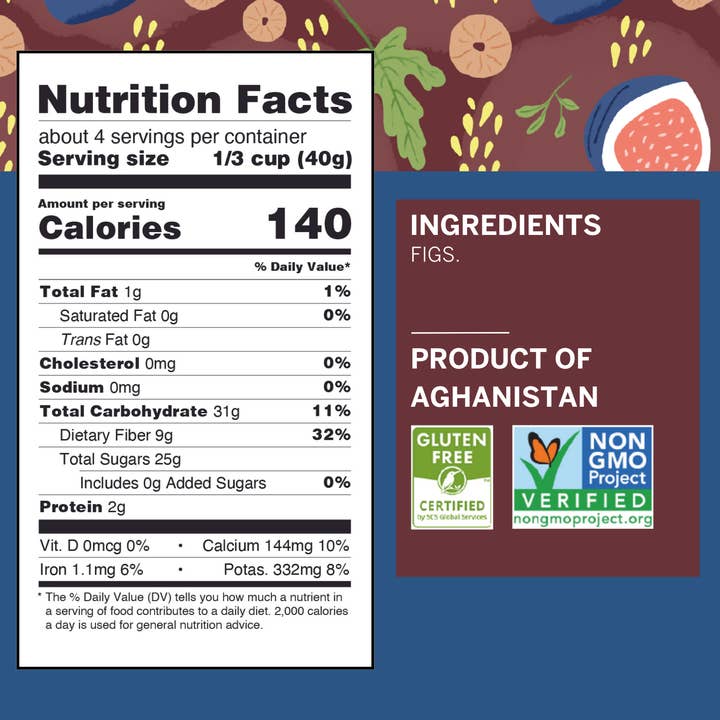 Ziba Foods - Wholesale Dried/Dehydrated Fruit - Ziba Sun-Dried Figs, 150g3