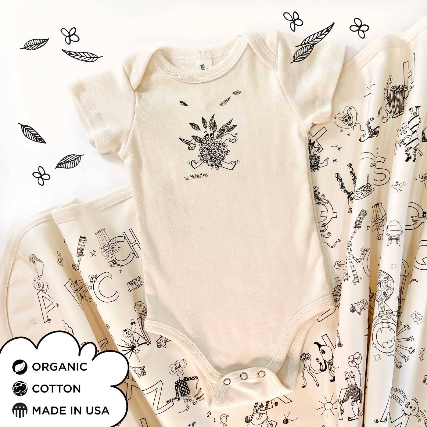 The MoMeMans - Wholesale Bodysuit (Non-Footed) - Baby - Organic Cotton Baby Onesies14