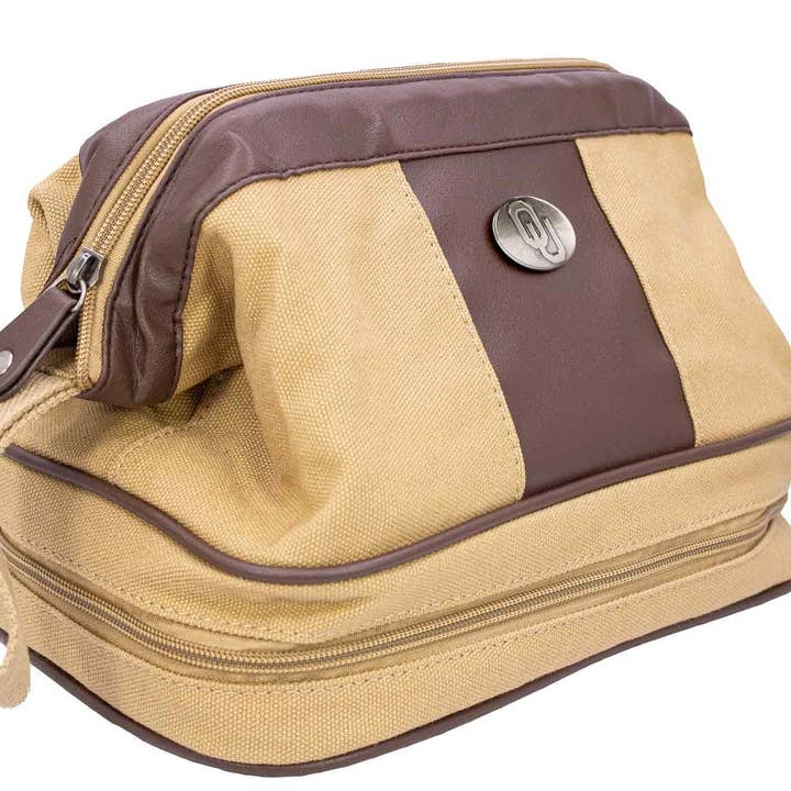 Oklahoma Sooners Men's Canvas Toiletry Bag. for wholesale by Zep-Pro