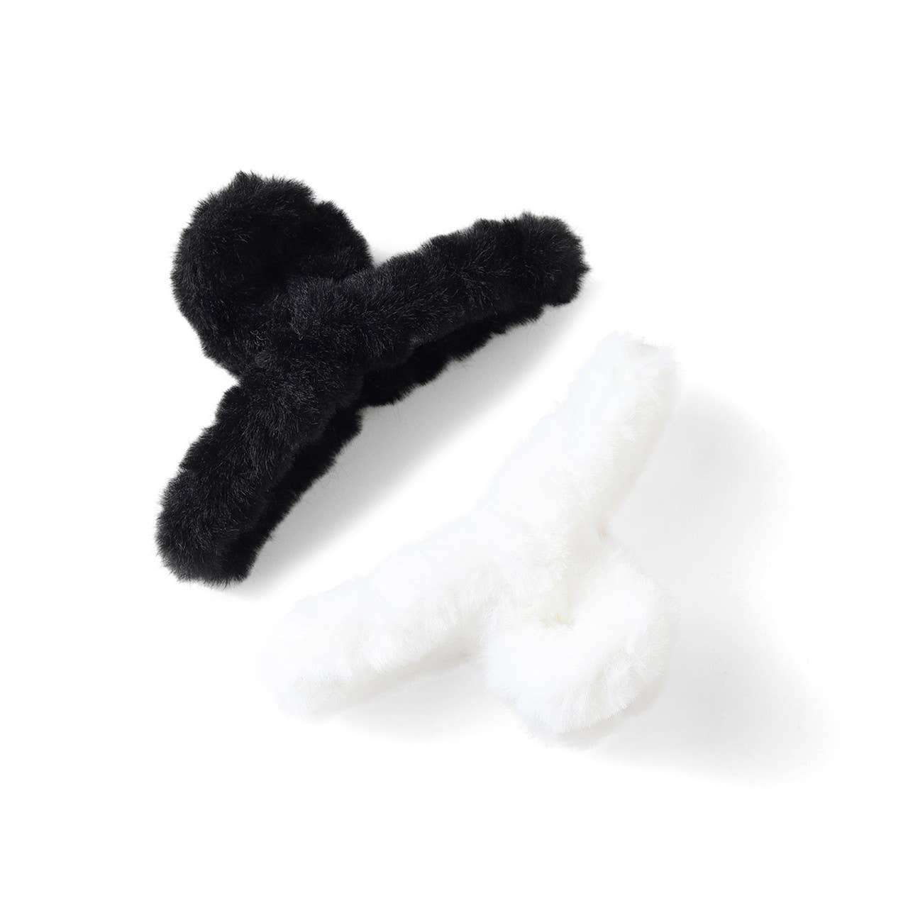 Selini New York - Vente Pince à cheveux – femme - Pince à cheveux à griffes en fausse fourrure, 2 pièces0