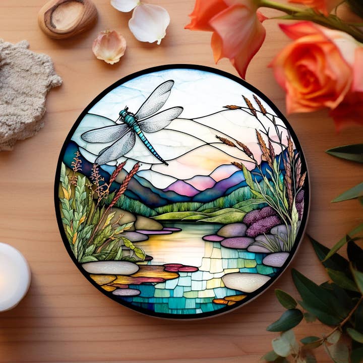 Fernville Creations - Wholesale Coasters - Dragonfly Ceramic Coaster: Tabletop Decor Piece8