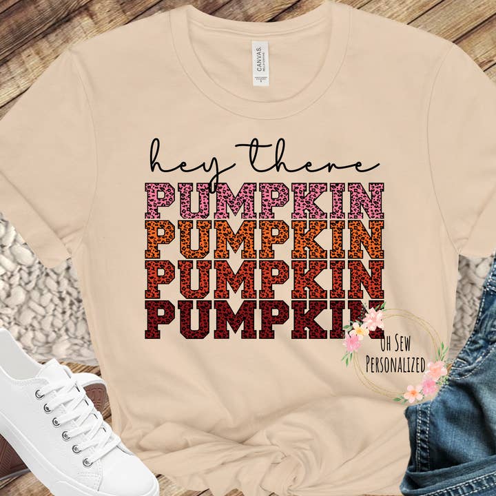 Hey there pumpkin graphic shirt for wholesale by Oh Sew Personalized
