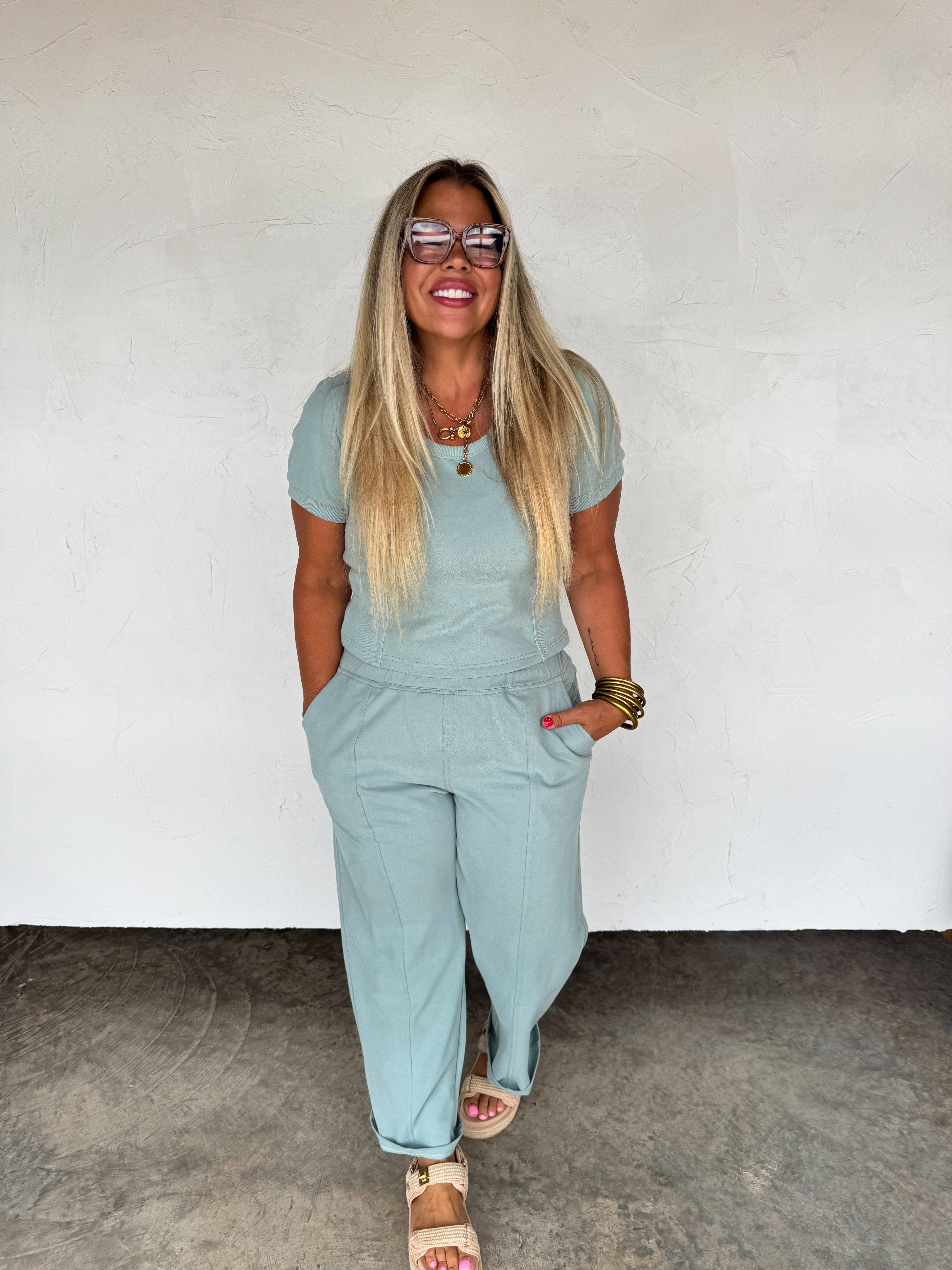 BLAKELEY - Wholesale Lounge Set - Women's - STAY IN CROP PANT SET3