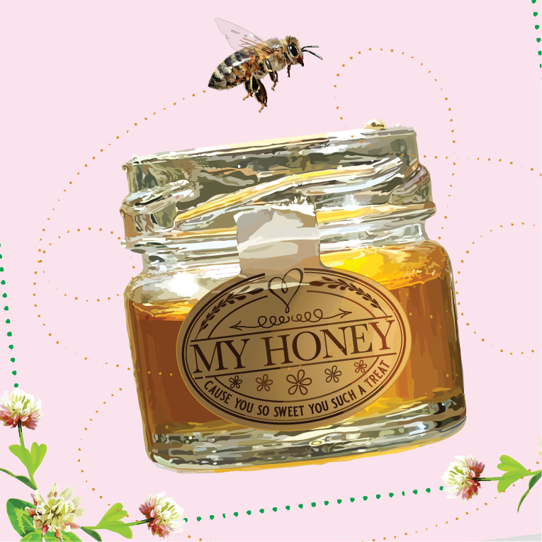 The Red Barn Press – wholesale Valentine's Day card – Valentine Card | Sweet Bee and Honey Valentine's Card1