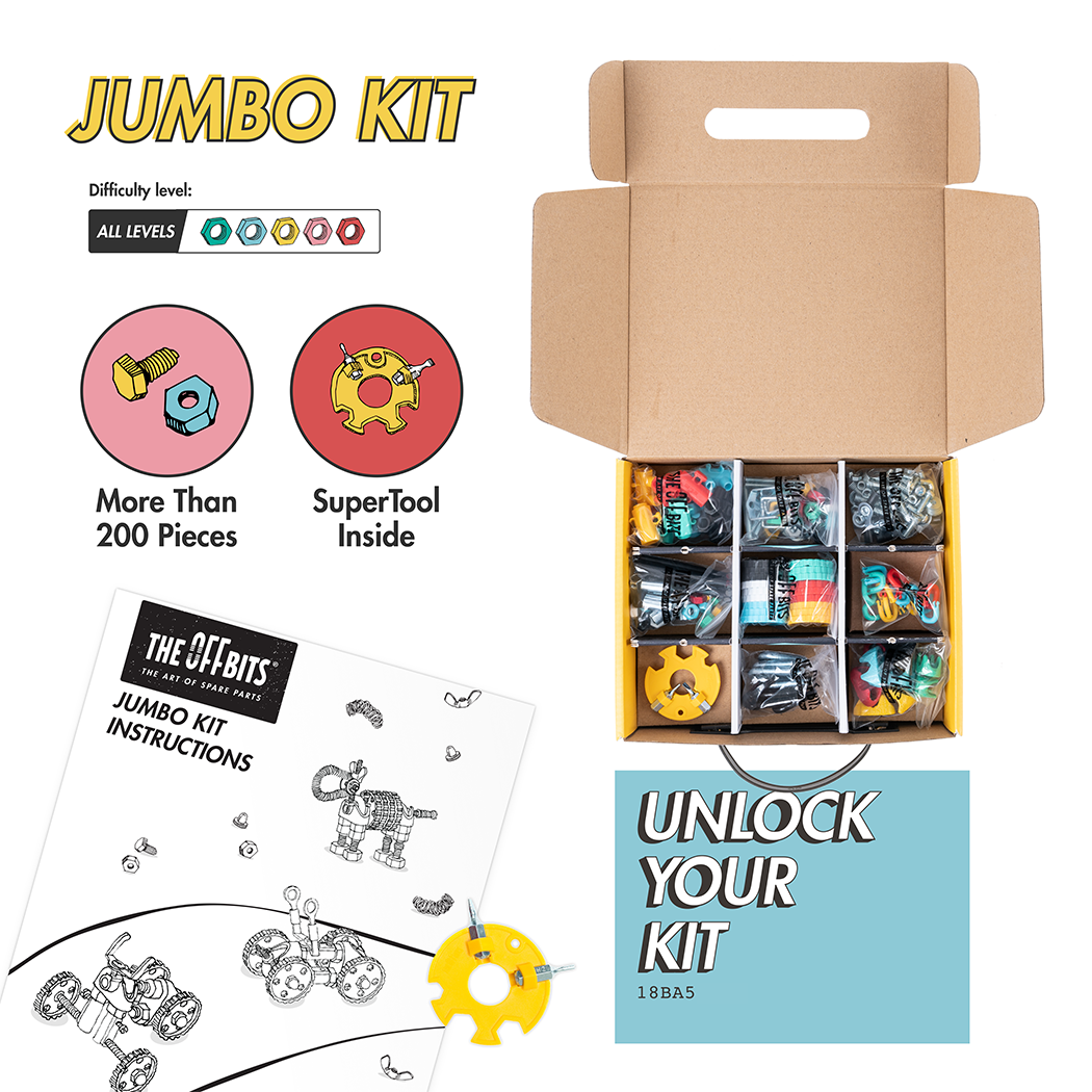 The OffBits - Wholesale Building Set - Kids - Jumbo Kit: Open-ended Toy Building Kit, Sustainable Toy Gift1