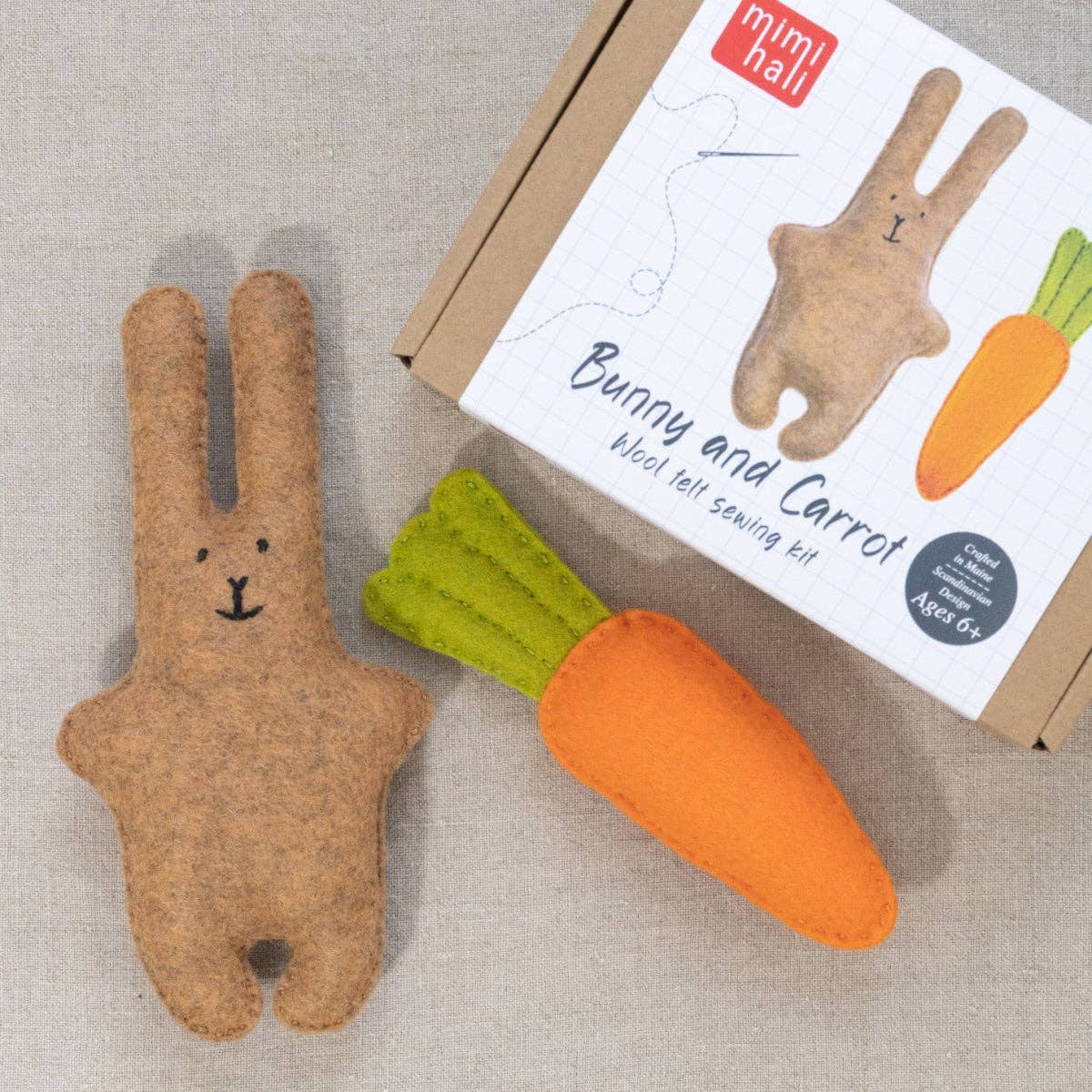 Mimihali - Wholesale Craft Sewing Kit - BUNNY and CARROT felt sewing kit for kids1