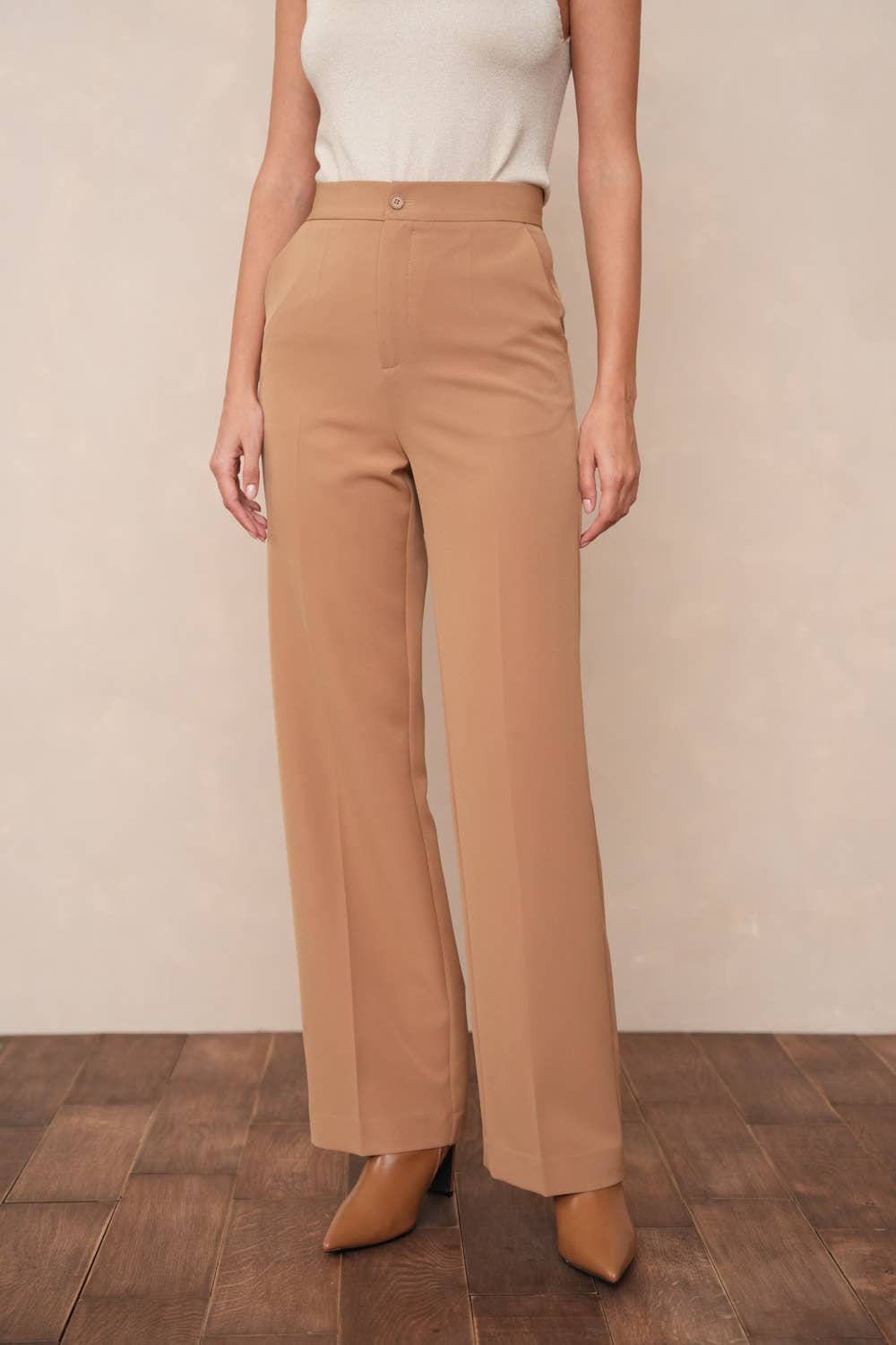 Attentif Paris - Vente Pantalon – femme - [Timeless] Pantalon unie coupe droite32