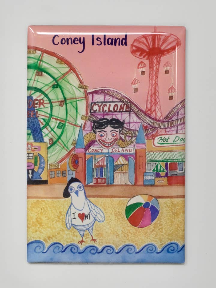 Imán de palomas de Coney Island para venta al por mayor de Juni BK