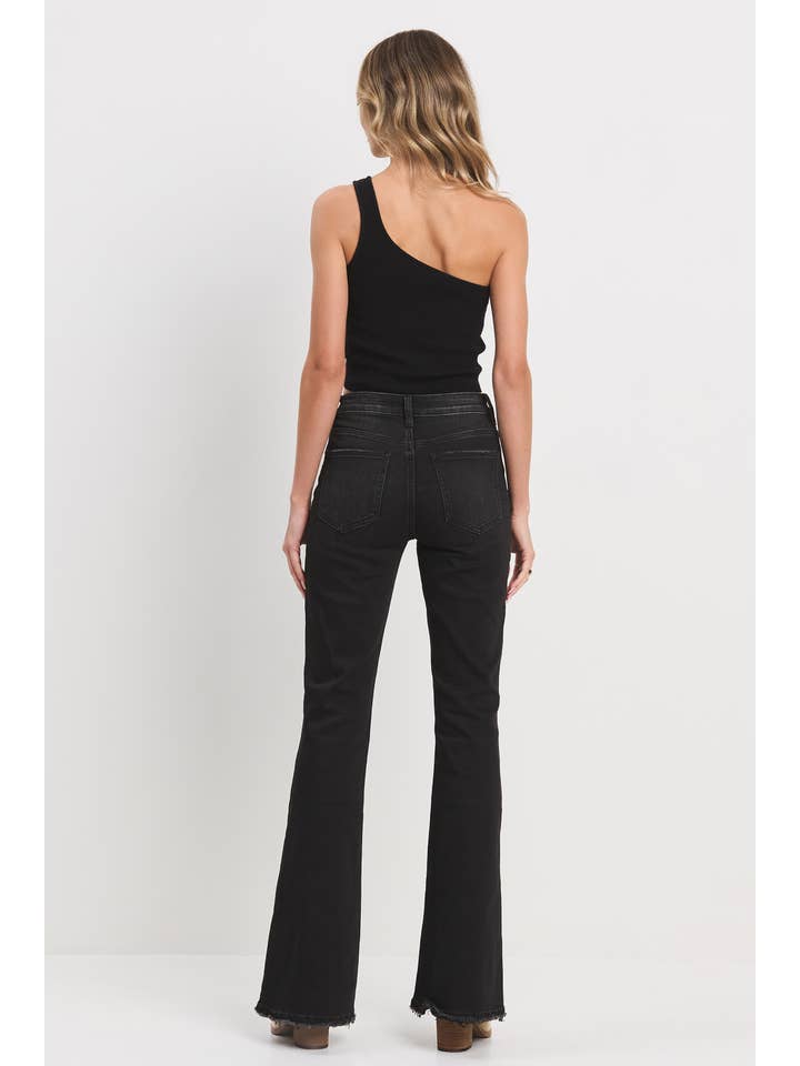 Washed Black High Rise Flare for wholesale on Faire
