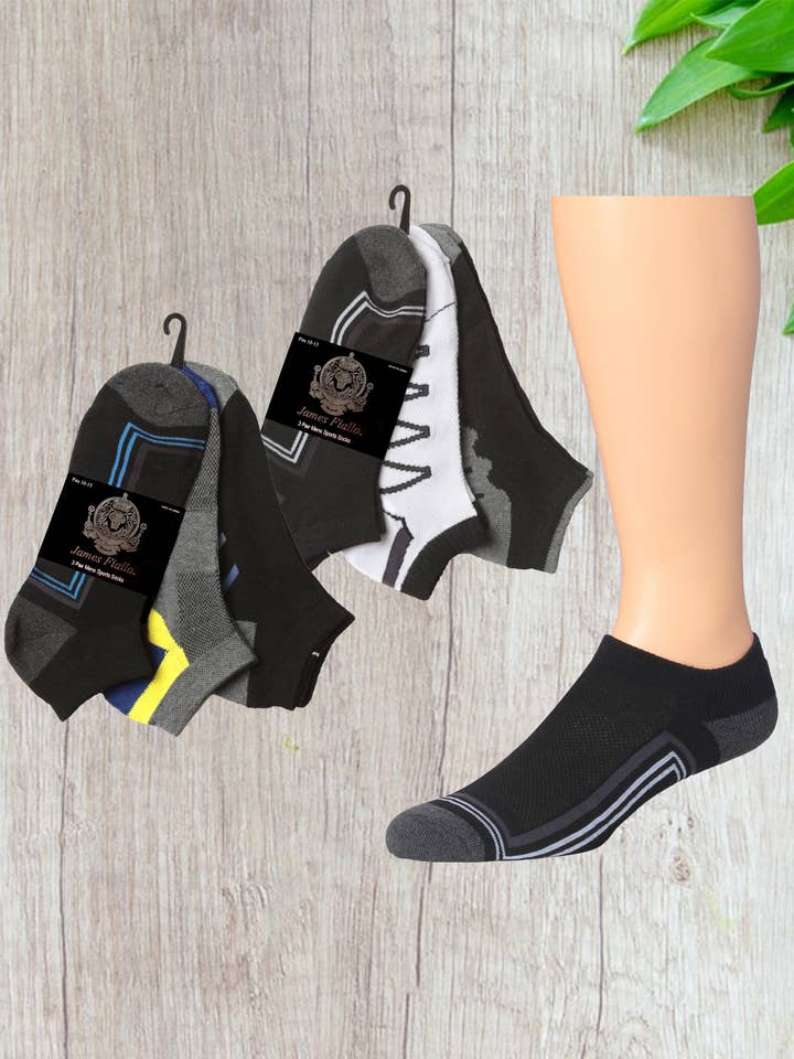 James Fiallo Masculino 3 Almofada Atletic Meias de Corte Baixo por atacado de Isadora, Tipi toe, & James Fiallo