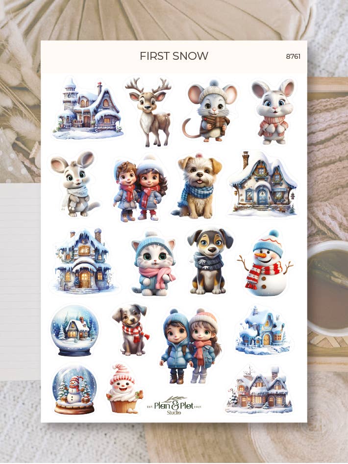 First snow | Stickers for wholesale by Plan & Plot Studio