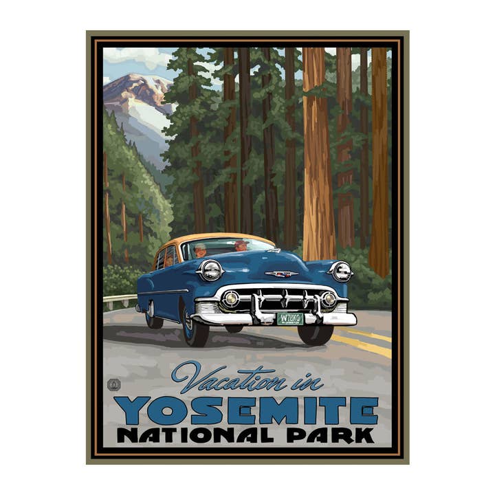 PAL-2586 En Yosemite National Park Road Trip Woods 9x12 Udskriv for engroshandel hos Art of Place