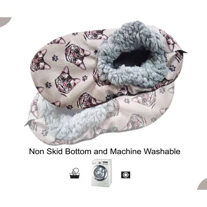 E&S Pets – wholesale Slippers – Women's – Silver Tabby Slippers3