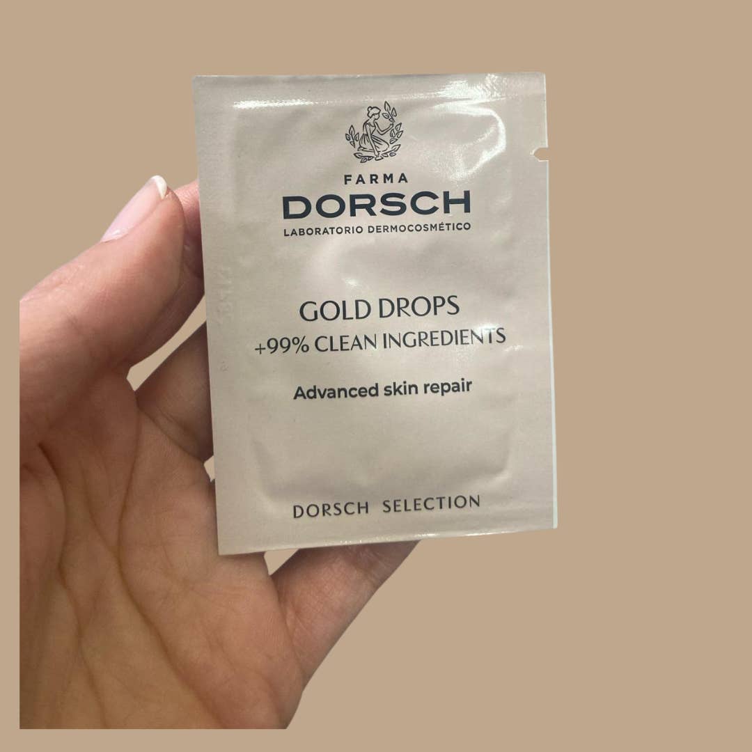 + Farma Dorsch – wholesale Facial oil – SACHET SAMPLE GOLD DROPS
