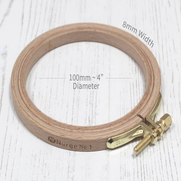 Nurge - Wholesale Embroidery/Cross Stitch Supplies - Nurge 8mm (6/16") Beech Screwed Embroidery Hoop