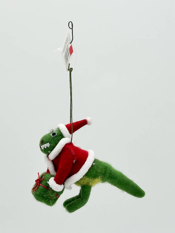 Felt Figurine Christmas Dinosaur Ornament for wholesale by Kalid Christmas