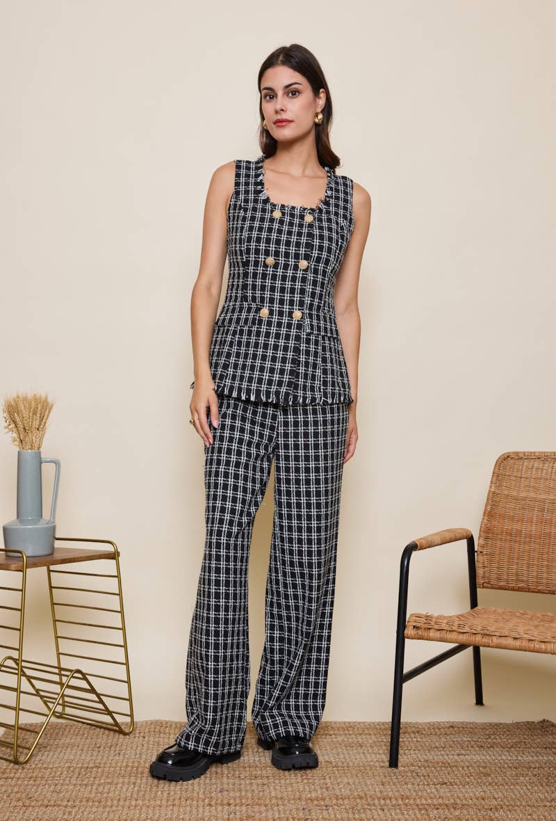 Acacia Paris - Wholesale Top & Pant Set (NOT Loungewear) - Women's - Sleeveless festive set with pants - 348