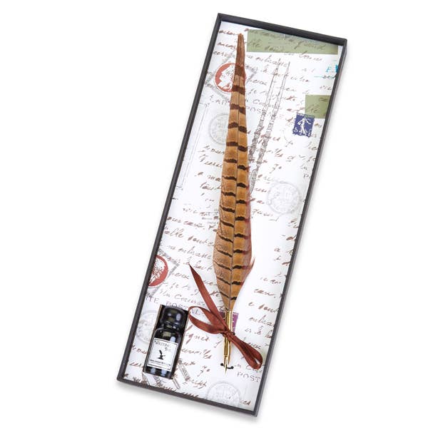 Freund Mayer & Co. - Vendita all'ingrosso Penne - Set penna e inchiostro Pheasant Quill2