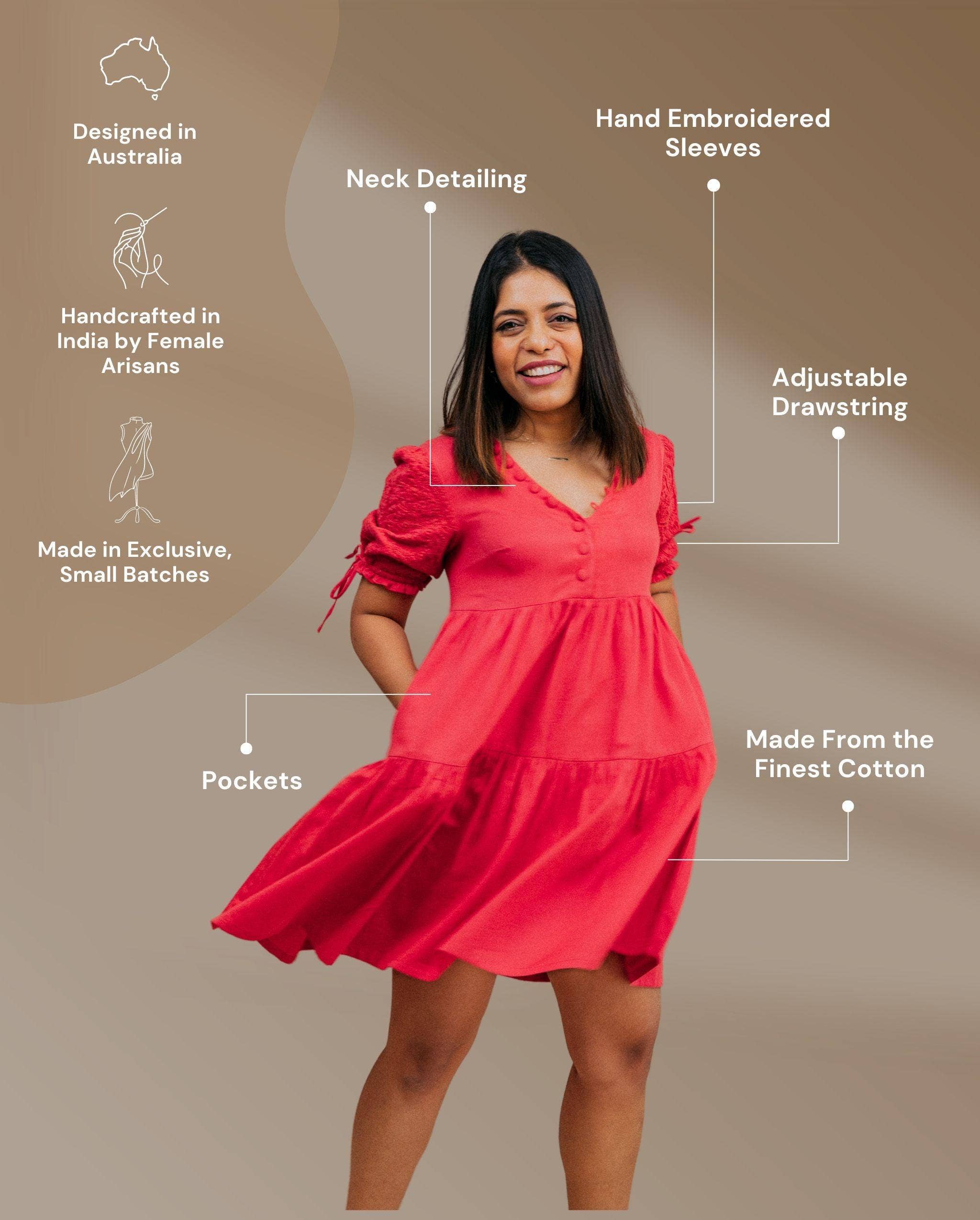 Kaasida | Women Fashion Boutique - Wholesale Dress - Women's - Gulnari Flowy Mini Dress16