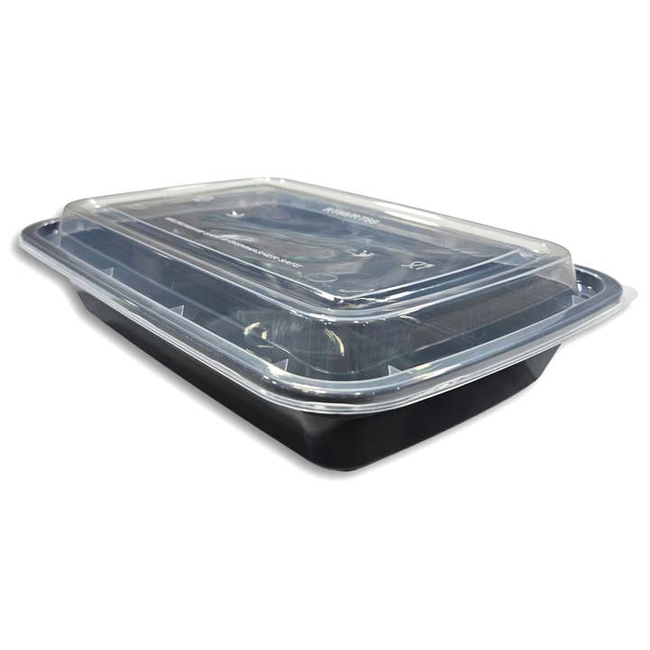 Long Island Candy Factory - Wholesale Food storage container - 25 28oz Black Microwavable Meal Prep Food Storage Containers