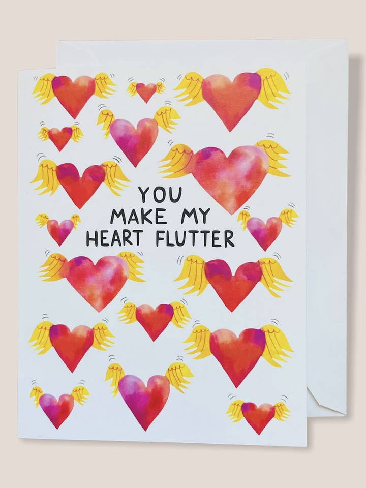 You Make My Heart Flutter - Card for wholesale by One Lane Road