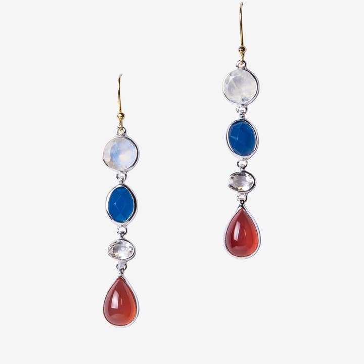 Aegean Nights Trio Drop Earrings for wholesale by Golden Horn Jewellery