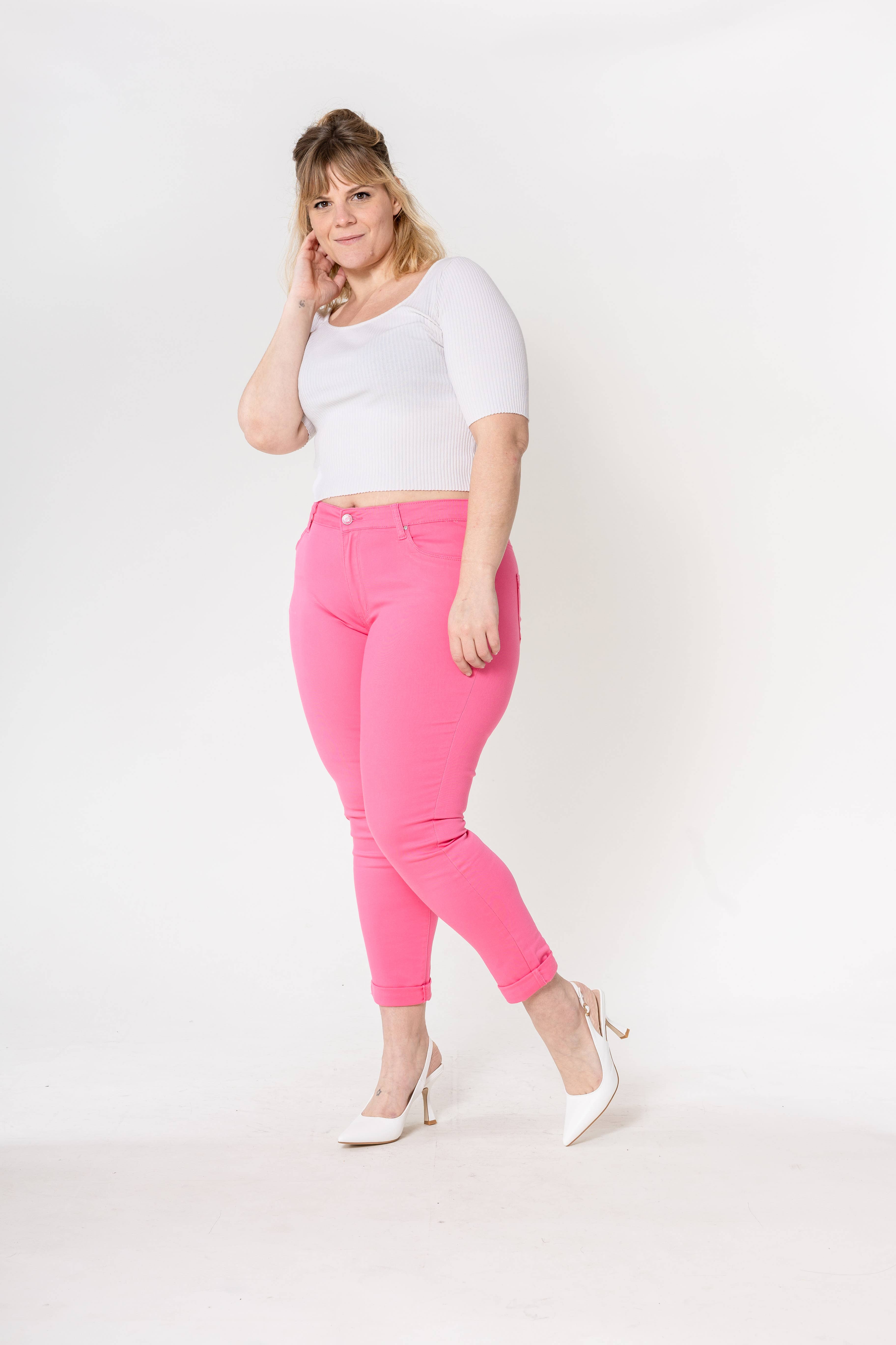 Nina Carter – Calças - Mulher por atacado – Tamanho Plus Curve Plus Tamanho Voltar ao Pescoço P19946