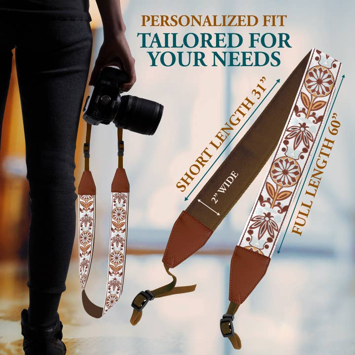 Gradzo - Wholesale Camera Strap - Custom Embroidery Camera Strap - White Woven Camera Strap7