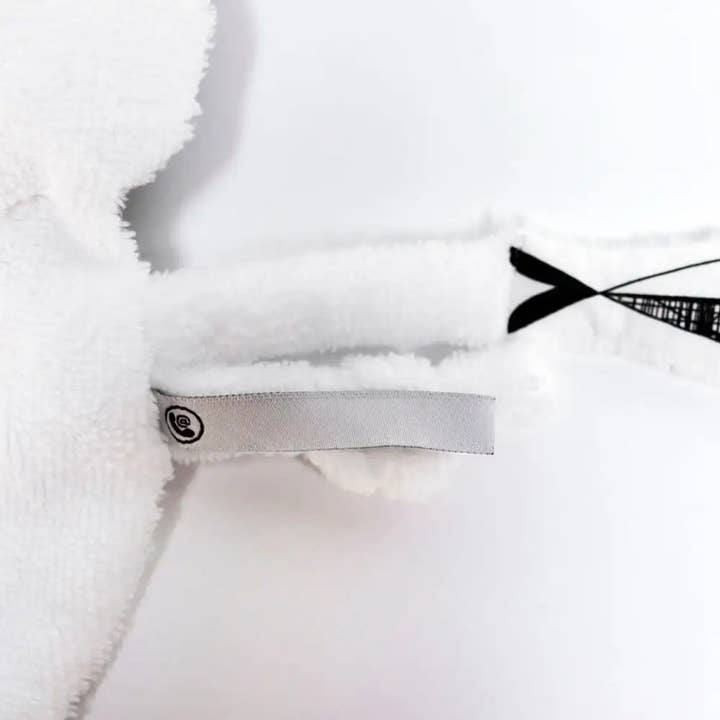 PETIT BLOOM - Wholesale Security/Cuddle Blanket - Baby - Black and White Plush Rona The Raccoon3