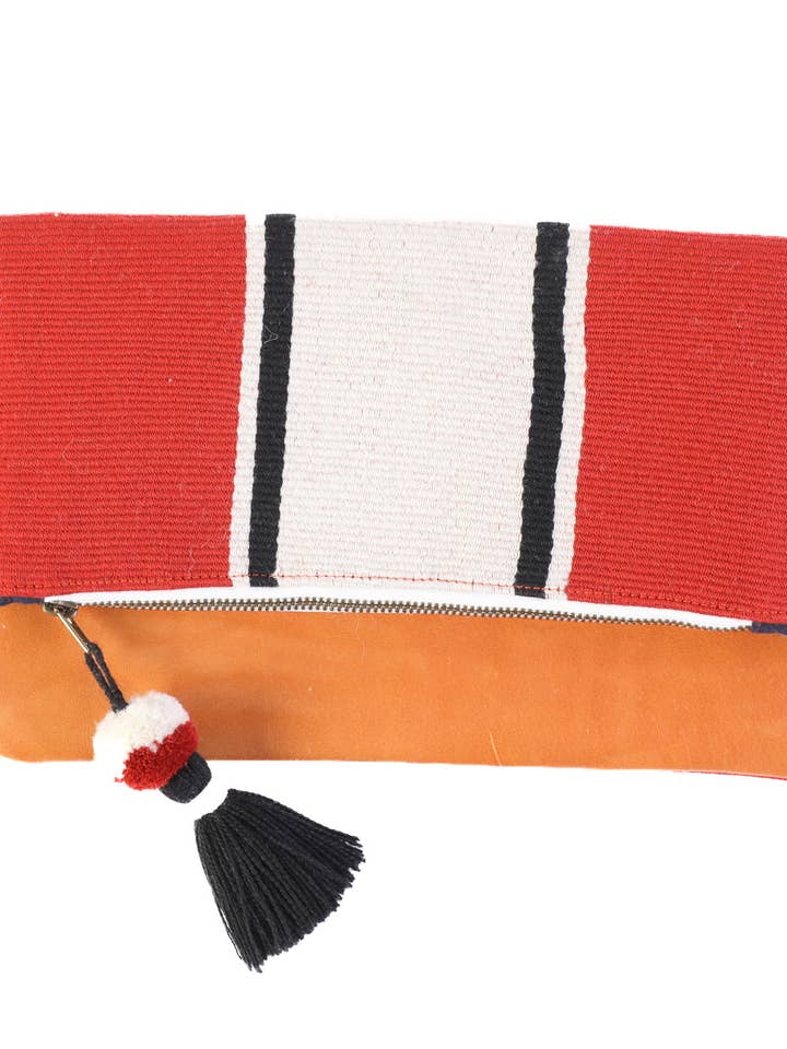 Inti Woven Foldover Clutch for wholesale by Awamaki