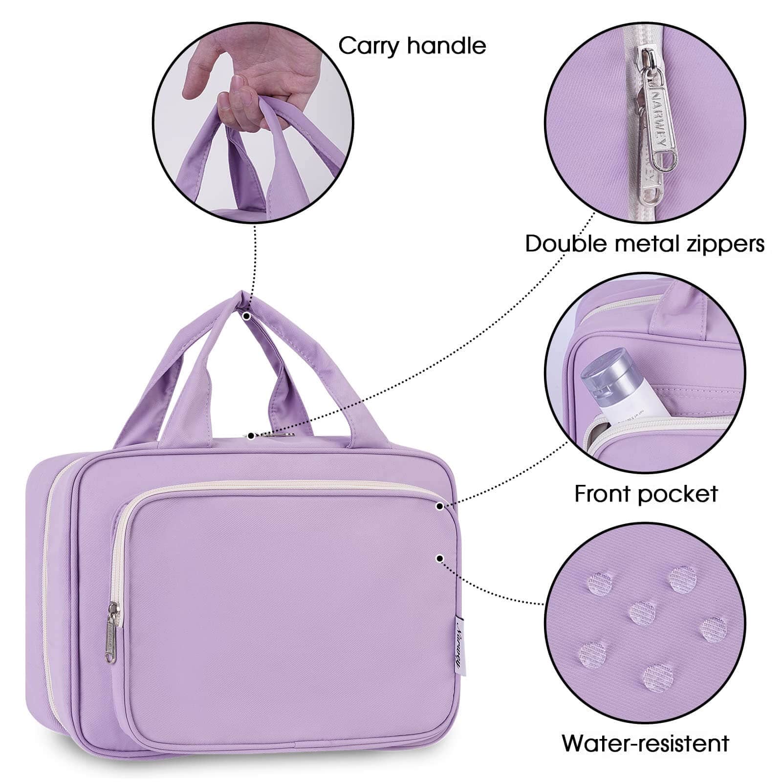 wandf - Wholesale Toiletry Bag - Women's - Large Capacity Waterproof Hanging Toiletry Bag Travel Bag26