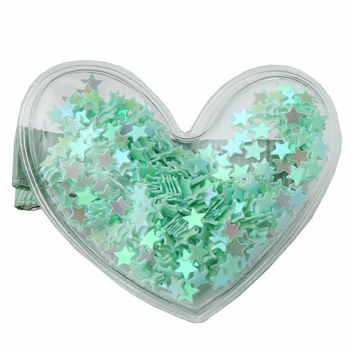 Sparkle Sisters by Couture Clips - Wholesale Hair Clip - Kids - Confetti Heart Hair Clips