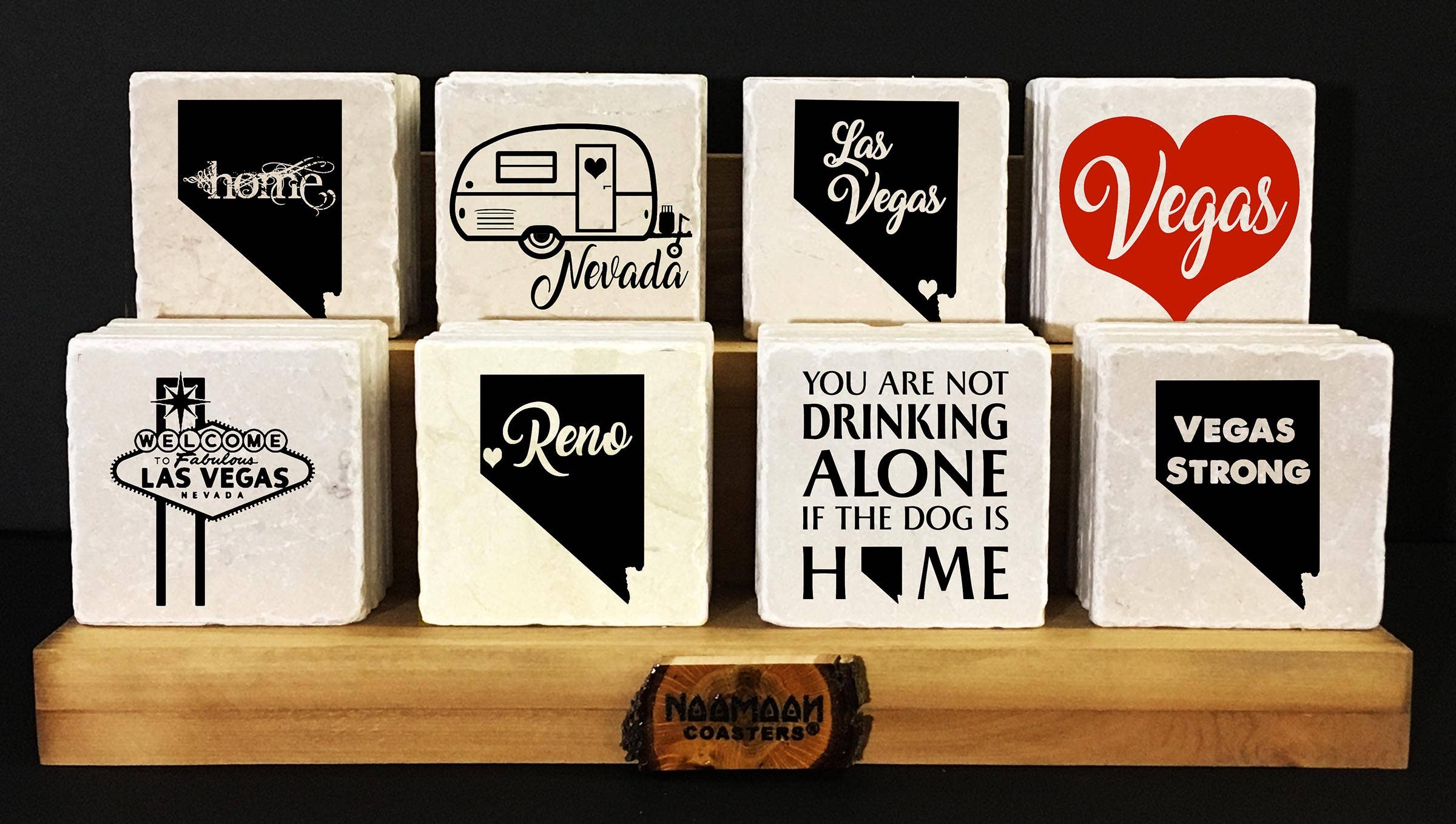 Noomoon - Wholesale Retailer Display - Home & Living - 8 Design Wooden Coaster Display3